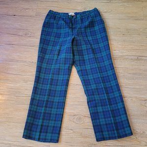 Vintage 1970s Pendleton Women's Wool Pants Authentic Black Watch Tartan Size 16